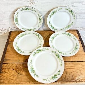 Vintage creative manor plates Japan blue green replacement 7 1/2”